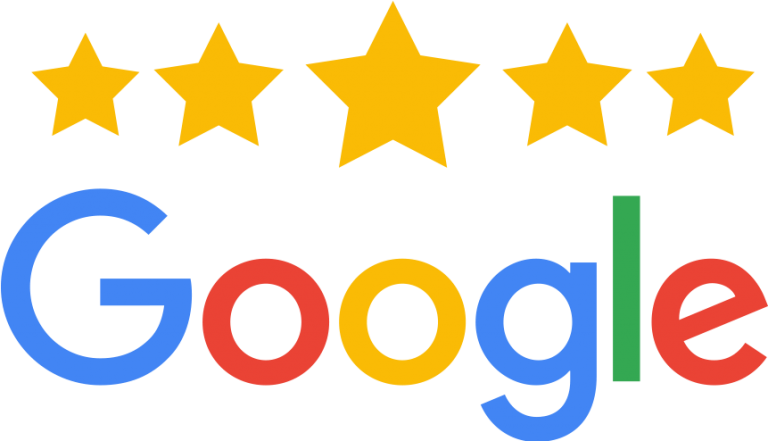 Google Logo with 5 star rating of our driving school