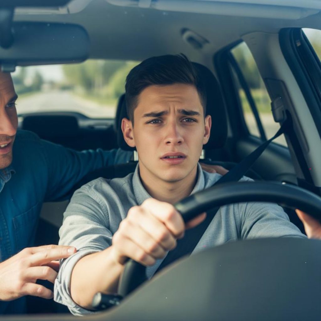 Driver’s training near You in Euless with nervous teen and instructor
