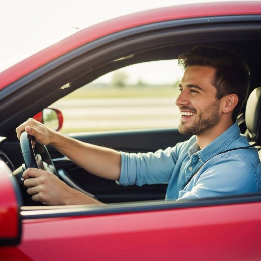 Confident driver after drivers training in Las Colinas.
