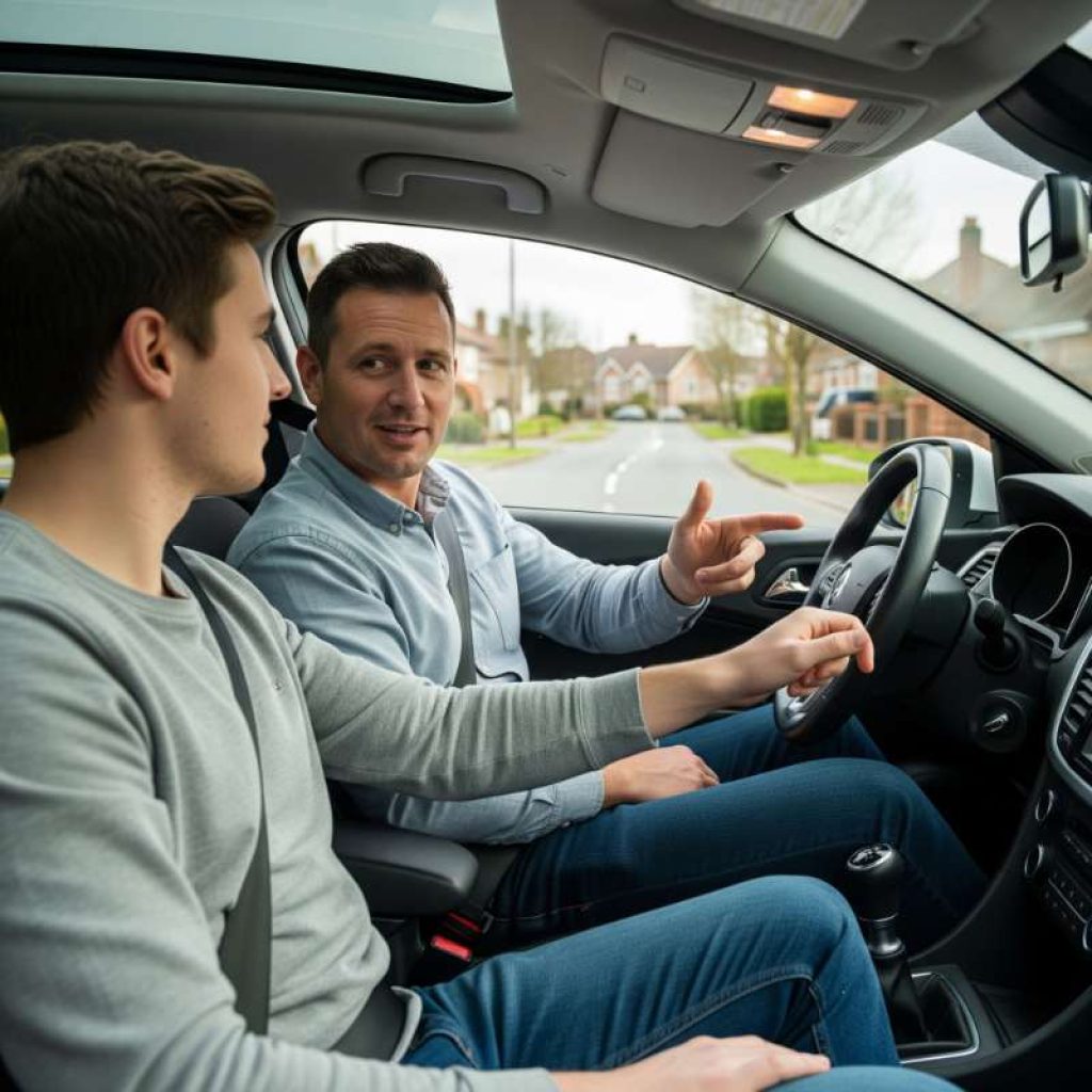 driving training near me with instructor and student in car Irving TX