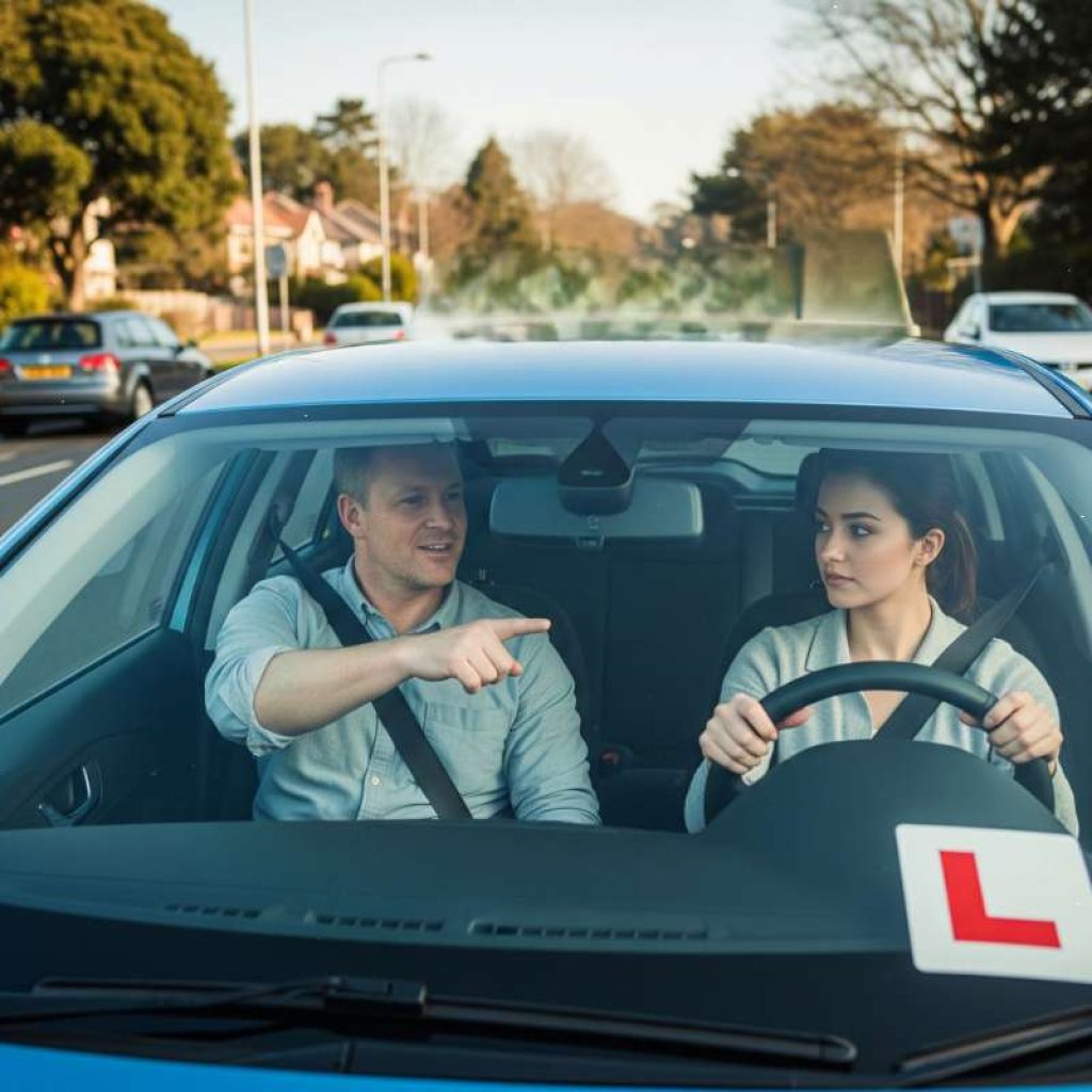 Driving lesson before road test in Euless, TX