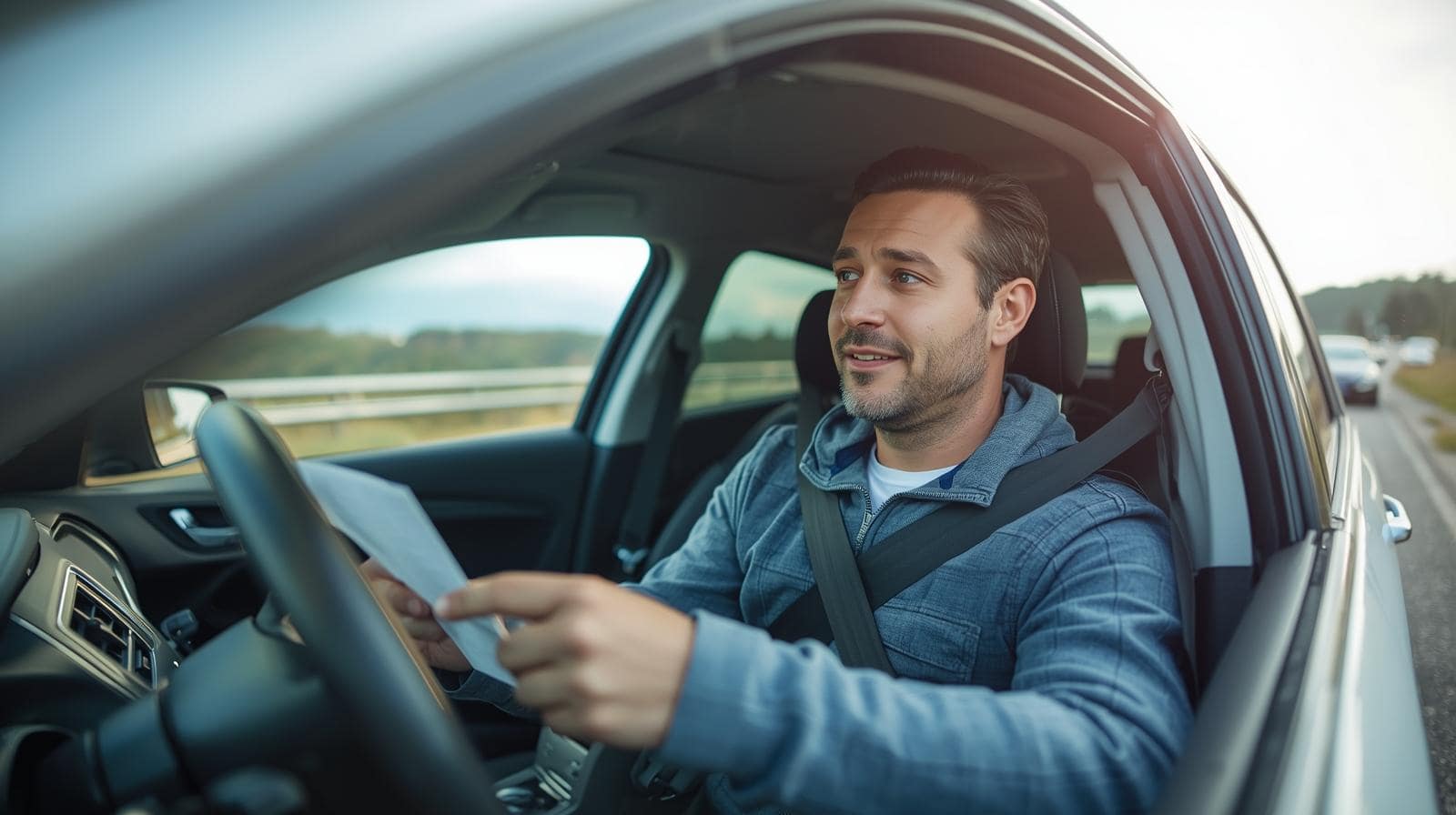 Guy happy after knowing about the 6 Hr Behind the Wheel Training Cost